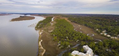 Hilton Head Island, South Carolina, ABD Hava panorama görünümünü.