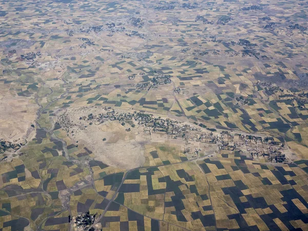 アフリカの農場や村の高い航空写真 — ストック写真