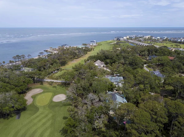 Homes Golf Course Atlantic Ocean South Carolina Usa — Stock Photo, Image