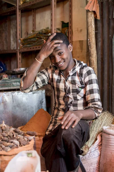 Dire Dawa Ethiopia March 2017 Portrait Unidentified Ethiopian Man Highlands — Stock Photo, Image