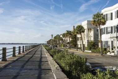 Eski Charleston, Güney Carolina'da tarihi rıhtım ve evler