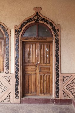 Harar, Etiyopya, İslam'ın dördüncü kutsal şehir geleneksel oyulmuş kapı.