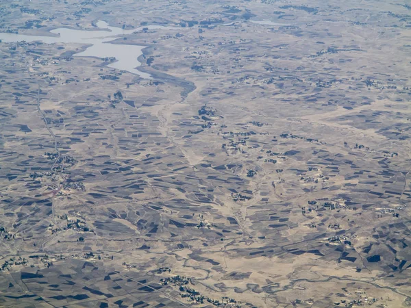 Vista Aérea Del Mosaico Tierras Cultivo Etiopía — Foto de Stock