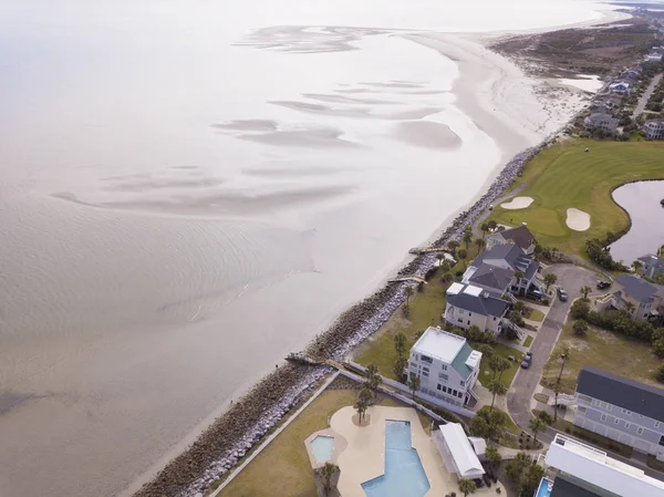 Aerial View Waterfront Homes South Carolina Coast — Stock Photo, Image