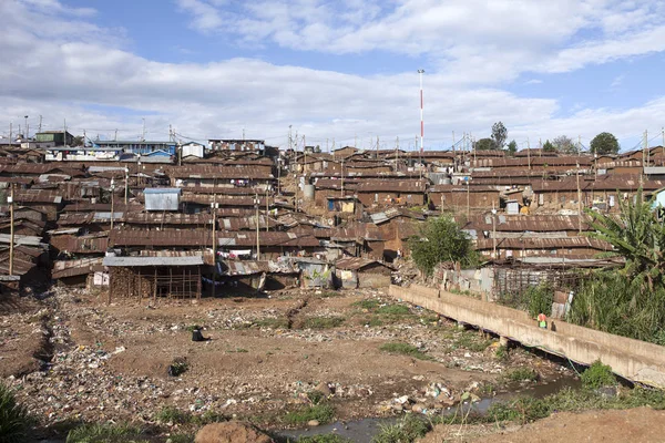 Favela de Kibera no Quênia — Fotografia de Stock