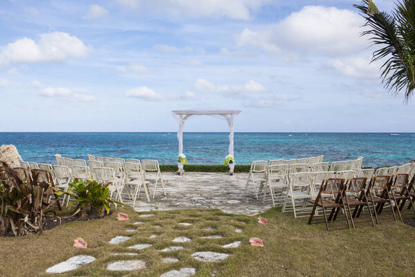 wedding site overlooking the caribbean
