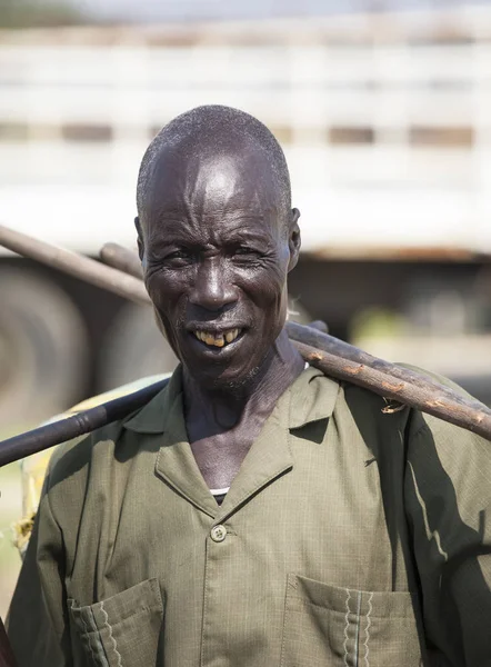 Worker in South Sudan — Stock Photo, Image