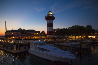 Hilton Head, Güney Carolina liman Twilight sahne