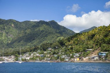 barakalarda ve evleri Soufriere, Saint Lucia