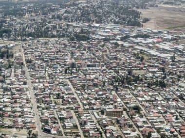 Addis Ababa havadan görünümü, Etiyopya uçaktan