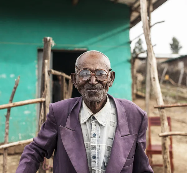 Oromia Etiopía Abril 2015 Retrato Hombre Etíope Identificado Con Gafas — Foto de Stock