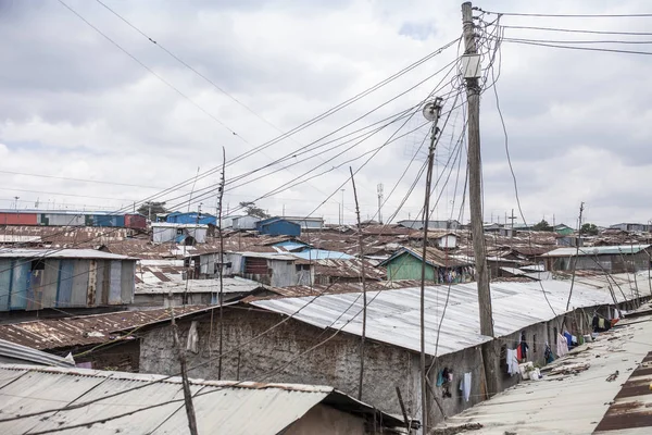 Tönkrement Kunyhók Struktúrák Nairobi Kenya Afrika — Stock Fotó