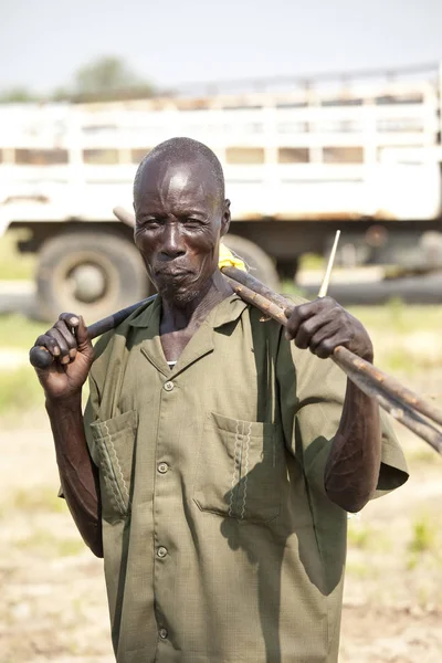 Worker in South Sudan — Stock Photo, Image