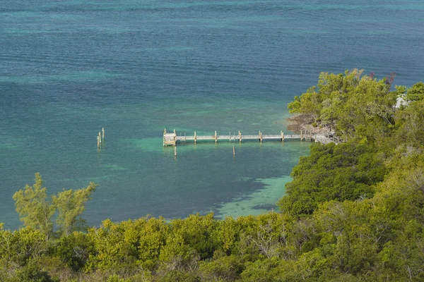 Flygfoto Docka Och Abacos Islands Bahamas — Stockfoto