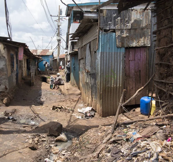 Kenya'da gecekondu — Stok fotoğraf