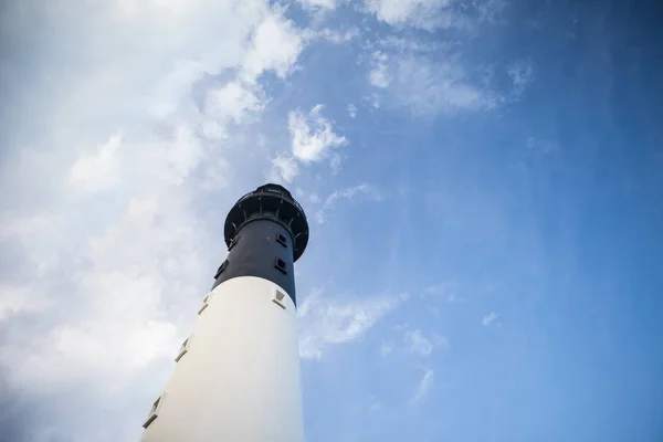 Faro Hunting Island Carolina Del Sur Con Nubes — Foto de Stock