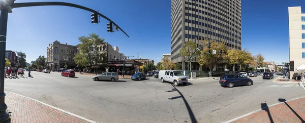 180 Pano of downtown Asheville, NC — Stockfoto