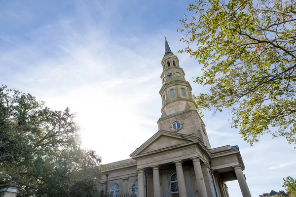Kostel Svatého Philips Episkopal Historickém Charlestonu Jižní Karolíně — Stock fotografie