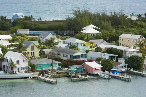 Ripresa Aerea Dell Architettura Caraibica Hopetown Bahamas — Foto Stock