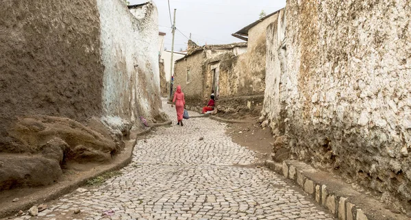 Colorful Walls Cobblestones Harar Ethiopia — Stock Photo, Image