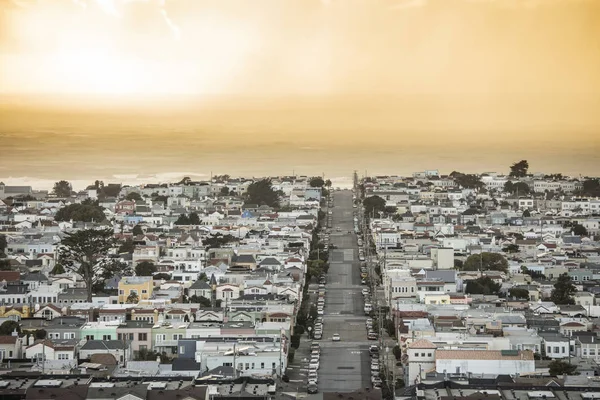 View Sunset District San Francisco Rain Storm Moves Sunset — Stock Photo, Image