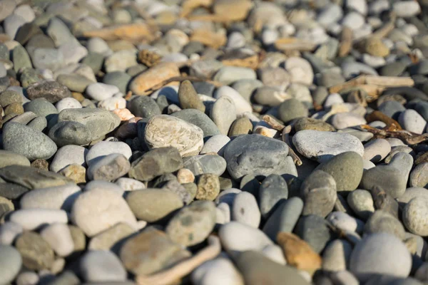 Large sea stones of gray, dark color — Stock Photo, Image