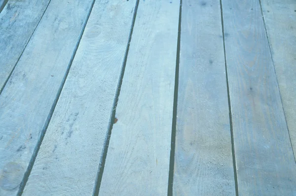 ボードの古い木製の床 青い色 — ストック写真