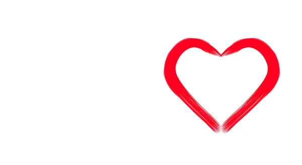 Abstraction Red Heart White Background Love — Stock Photo, Image