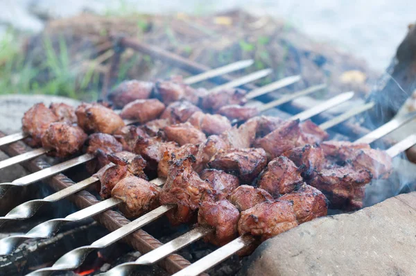 油炸烤面包 绞刑架上的肉 — 图库照片