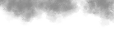 Beyaz arka planda gri bulutlar. Görüntü