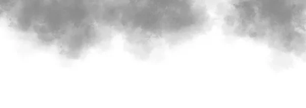 Nuages Gris Sur Fond Blanc Illustration — Photo