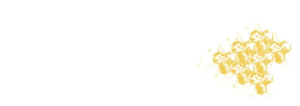 Шестикутники Білому Тлі Бджолиний Стілець Ілюстрація — стокове фото
