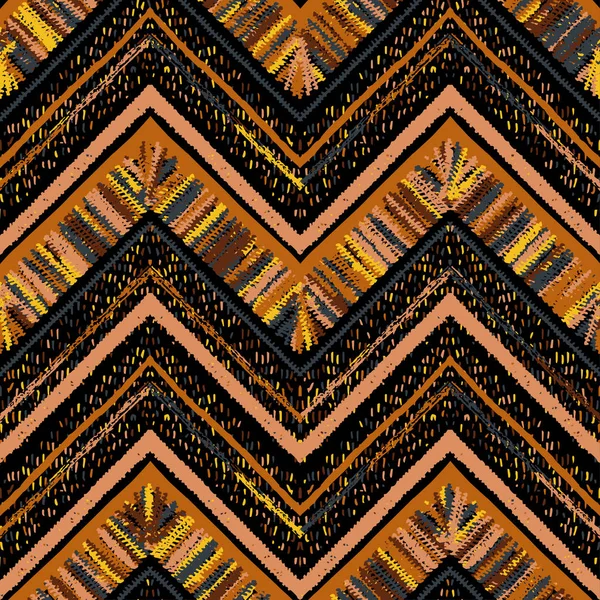 Modèle sans couture de chevron de zigzag ethnique — Image vectorielle