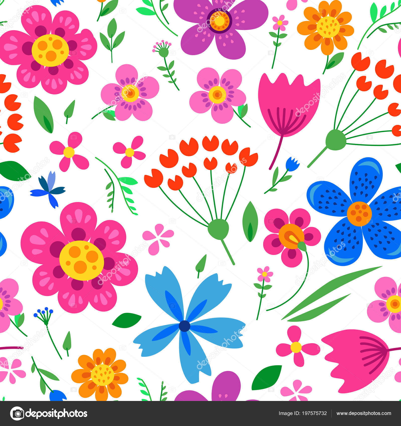 Cute Colorful Flowers Backgrounds