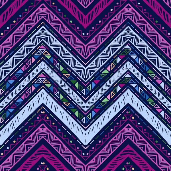 Modèle sans couture de chevron de zigzag ethnique — Image vectorielle