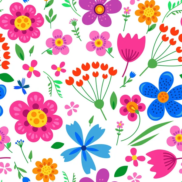 Χαριτωμένο μοτίβο στο μικρό λουλούδι — Διανυσματικό Αρχείο