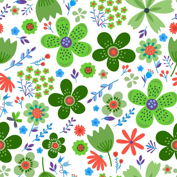 Increíble vector floral patrón sin costura — Archivo Imágenes Vectoriales