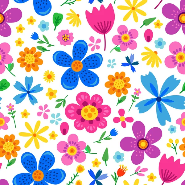 Amazing floral vector seamless pattern — Stock Vector