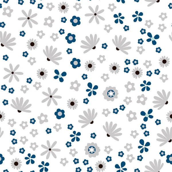 Increíble vector floral patrón sin costuras de flores — Archivo Imágenes Vectoriales