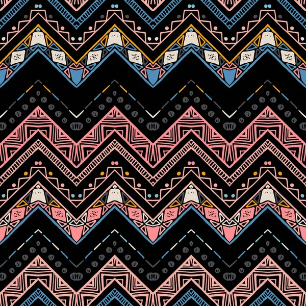 Modèle sans couture de chevron de zigzag ethnique — Image vectorielle