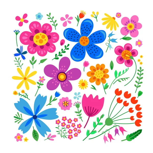 Çiçek çiçek vektör şaşırtıcı ayarla