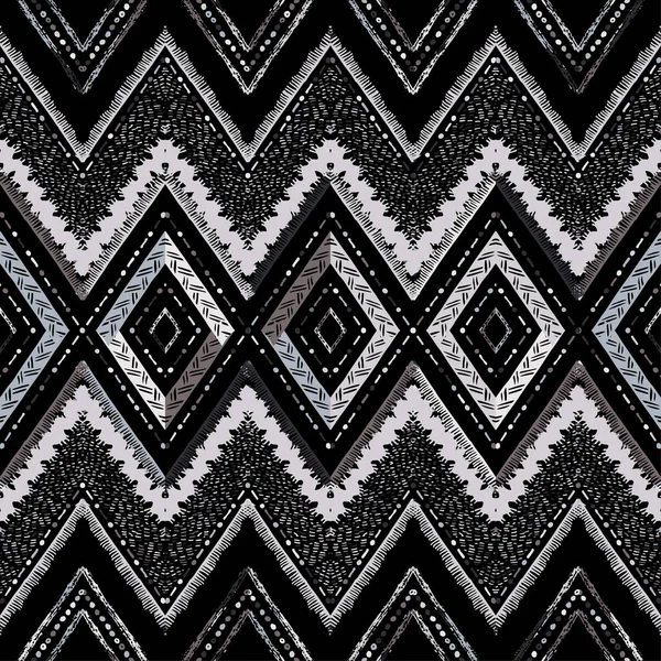 Geometrisches dekoratives nahtloses Muster — Stockvektor