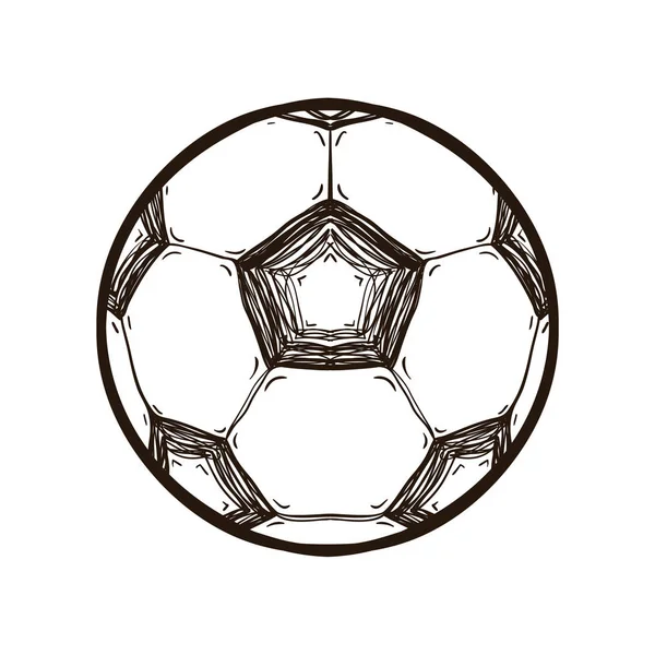 Pelota de fútbol aislada. Libro para colorear — Vector de stock