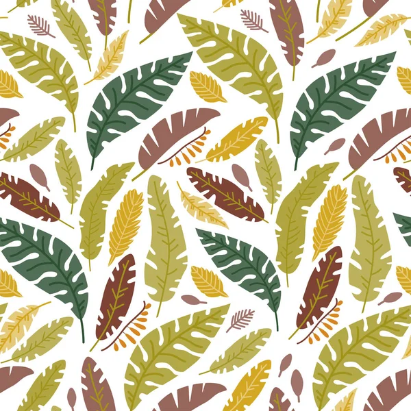 Floral seamless pattern with a fallen leaves. — Stock Vector