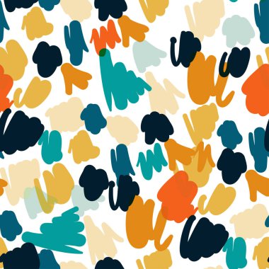 Pastel renklerde trendy karalamalar seamless modeli