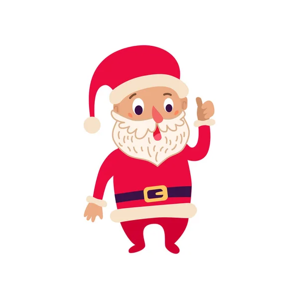 Christmas Santa Claus single flat icon. Vector — Stock Vector