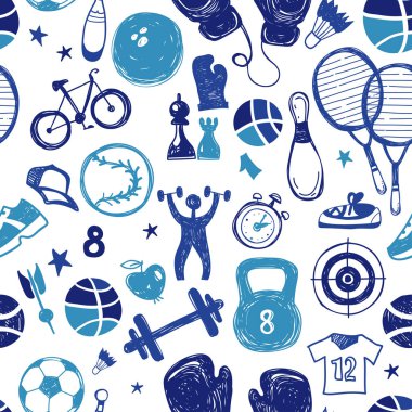 Spor kroki desen. Elle çizilmiş