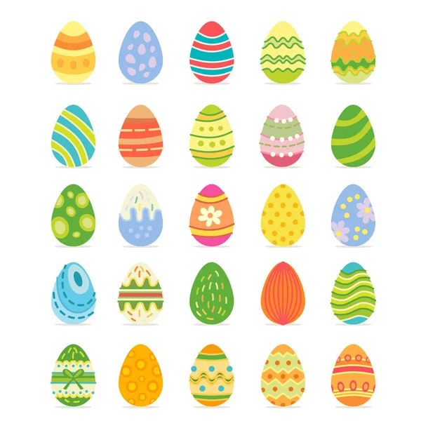 Set de huevos realistas de Pascua. Domingo de caza de huevos . — Archivo Imágenes Vectoriales