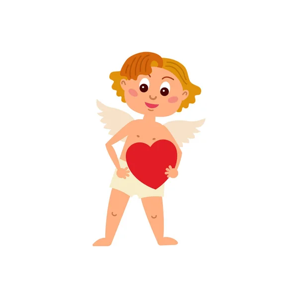 Ημέρα του Αγίου Βαλεντίνου στοιχεία εικονίδιο-άγγελος έρωτας — Διανυσματικό Αρχείο