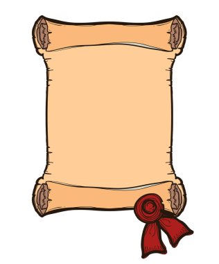 Eski kağıt, balmumu mührü ile yalıtılmış